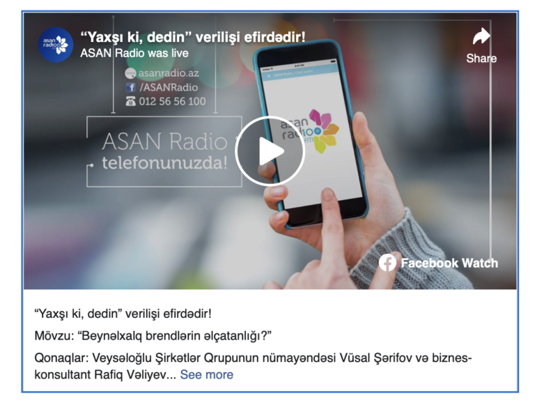 ASAN Radioda beynəlxalq brendlərin əlçatanlığı müzakirəsi